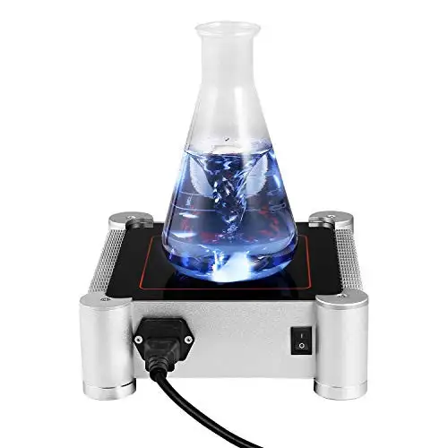 BIPEE HMS-165 Laboratory Magnetic Stirrer 3000ml Volume 0-1250rpm Speed Germany Schott Glass Plate Include Magnetic Stir Bar