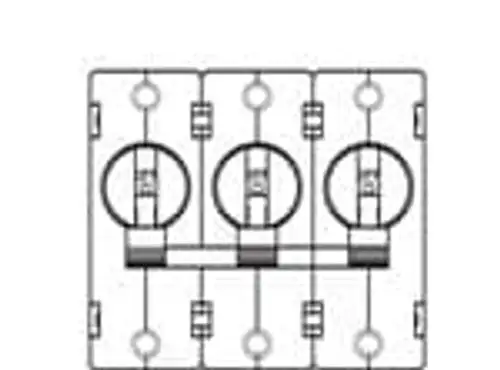 BA3-X0-04-720-X22-D Hydraulic Magnetic Circuit Breaker 277 VAC 80 VDC 3 Pole Handle - 40 C + 85 C