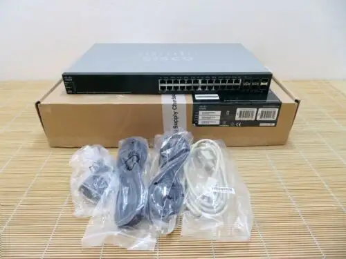 New Cisco Sg500X-24-K9 24X Ge 4X Xg Sfp+ Managed Ethernet Switch -