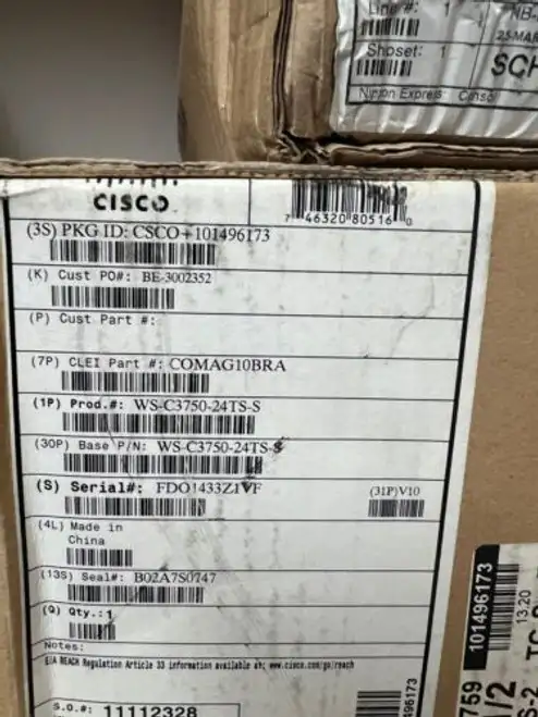 Cisco Ws-C3750-24T-S Catalyst 3750 Series Switch 24 Port (New)