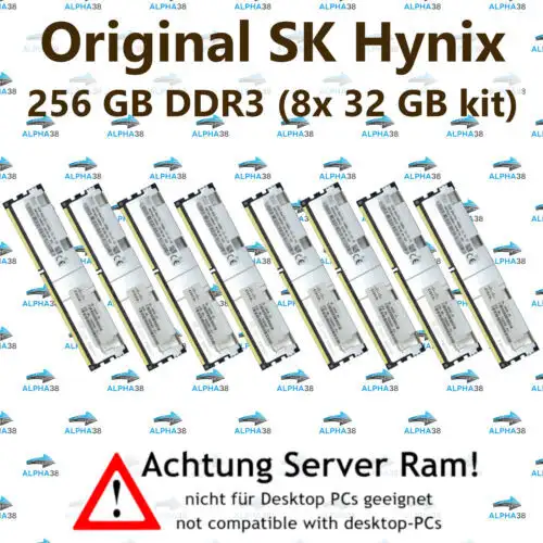 256 Gb (8X 32 Gb) Rdimm Ecc Reg Ddr3-1866 Cisco Ucs B200 B420 C220 M3 Serveur