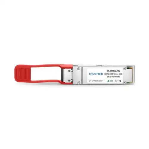 Qsfptek 100Gbase-Er4 Transceiver Qsfp28 Optical Module 100G Network Mini Gb...