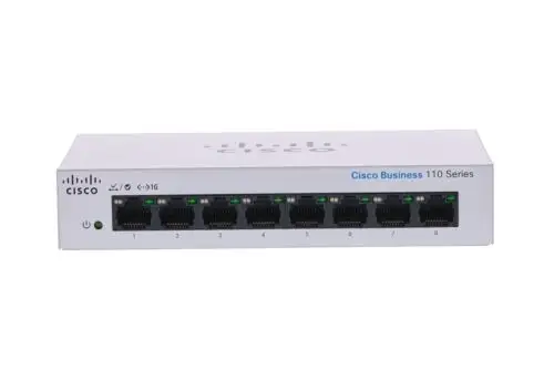 Cisco Business Cbs110-8T-D Unmanaged Switch 8 Port Ge Desktop Ext Ps Lim