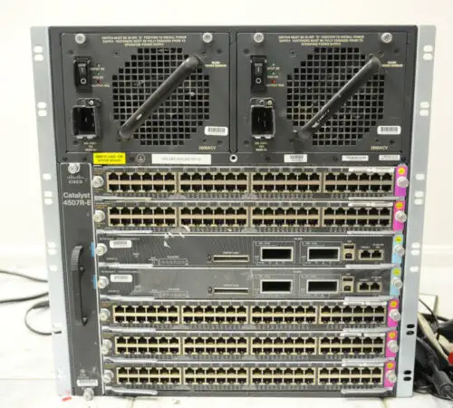 Cisco Ws-C4507R-E Chassis W/2 X Ws-X45-Sup6L-E & 5 X Ws-X4648-Rj45V+E Modules