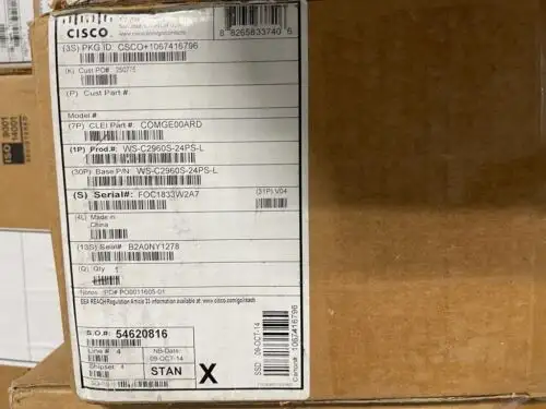 Cisco Catalyst Ws-C2960S-24Ps-L 24Port Gigabit Ethernet Switch