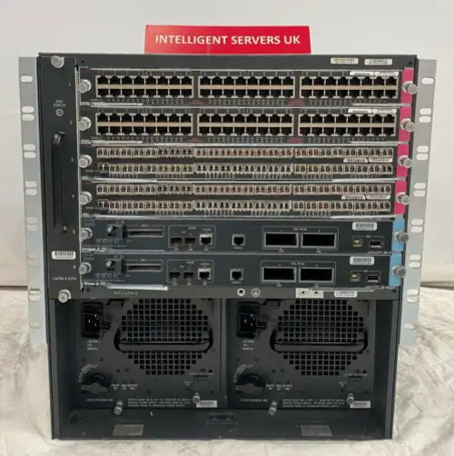 Cisco Catalyst 6506 2X Vs-S720-10G-3C 2X Ws-X6748-Ge-Tx 2X Ws-X6748-Sfp 96X Sfps