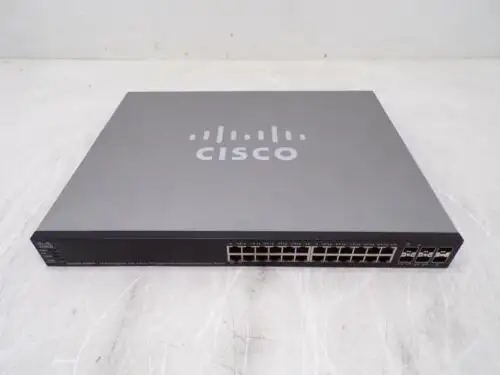 Cisco Sg500X-24Mpp 24-Port Gig Max Poe 4-Port 10-Gig Stackable Managed Switch