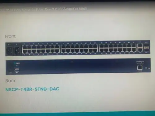 Zpe Nodegrid Serial Console Plus Nscp-T48R-Stnd-Dac 48-Port Dual Ac