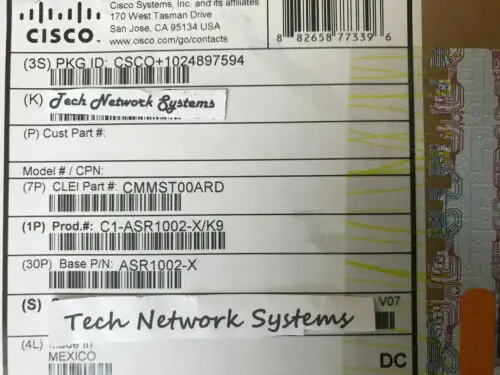 New Cisco C1-Asr1002-X/K9 Aggregation Services Router Includes Dual Ac Power