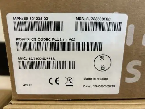 Cisco Cs-Codec-Plus++ Taa Compatible With Smartnet Clean Webex Cs-Kitplus-K9
