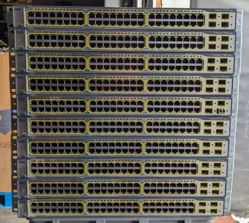 Lot de 10 - Cisco Catalyst Ws-C3750G-48Ts-S 48 Gig +4 Sfp Port Switch Rst