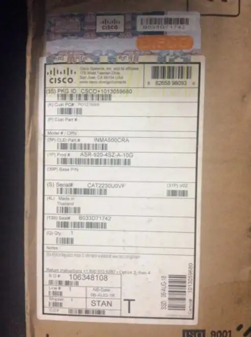 Cisco Asr-920-4Sz-A-10G Asr 920 Series 10 Gigabit Ethernet