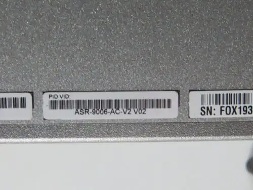 Cisco Asr-9006-Ac-V@ Chassis Asr9K-Ac-Pem-V2 Pwr-2Kw-Ac-V2 And One Fan-V03