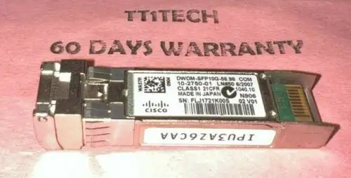 Cisco 10G Dwdm Sfp+ 10-2750-01 80Km 1558Nm Transceiver Dwdm-Sfp10G-58.98