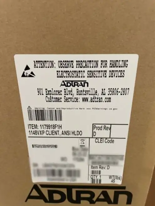 Adtran 1179918F1H 1148Vxp Client Ansi Hldo (* We Buy Adtran *)