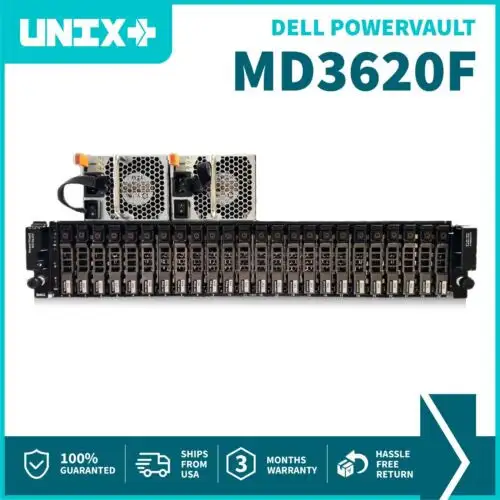 Dell Md3620F Powervault Storage Array W/ 20X 800Gb Sas 4X 600Gb Sas 2X 700W Psu