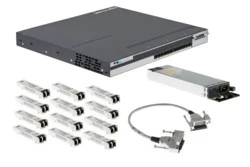Cisco 3750X Series 12 Port Deployment Kit Ws-C3750X-12S-S-Dp Remis à neuf