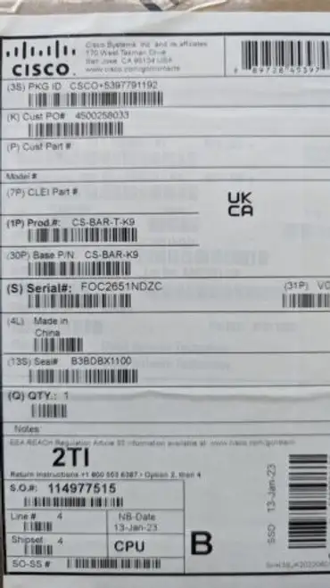 Cisco Webex Cs-Bar-T-K9 Room Bar - Csbartk9