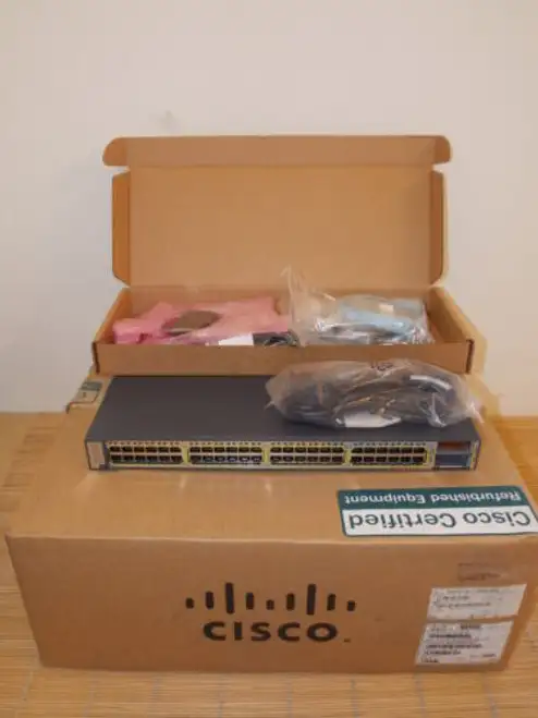 Cisco Ws-C3750E-48Td-S Rf Refurbished By Cisco Ovp Switch 48X10/100/1000 Neu