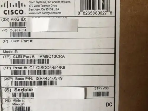 New Cisco Isr4451-X/K9 W/ Dual Pwr-4450-Ac Nim-4Mft-T1/E1 Pvdm4-64 Nim-4Fxs