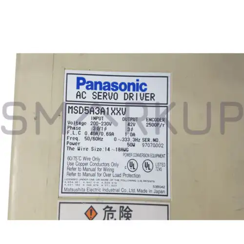 New In Panasonic Msd5A3A1Xxv Servo Driver