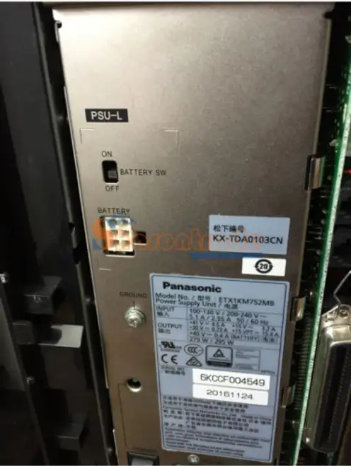 Panasonic Tda600 Tda620 Power Supply Kx-Tda0103Cn Etx1Km752Mb