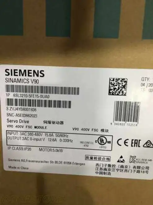 New V90 380-480V 5.0Kw 6Sl3210-5Fe15-0Ua0 /Ouao By Or