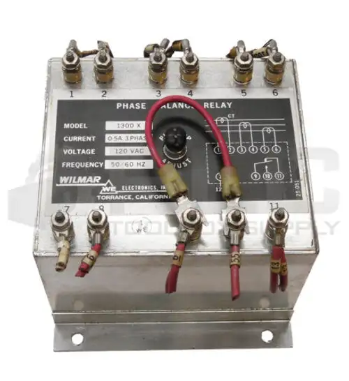 Wilmar Electronics 1300X Phase Balance Relay 0-5A 3Ph 120Vac 50/60Hz
