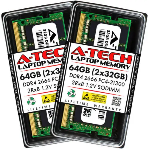 64Gb 2X 32Gb Ddr4-2666 Msi Ge66 Raider 10Ux Gf75 Thin (9Th Gen Intel) Memory Ram