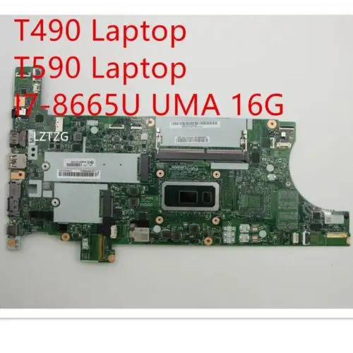 Motherboard For Lenovo Thinkpad T490/T590 Laptop I7-8665U Uma 16G 01Yt398