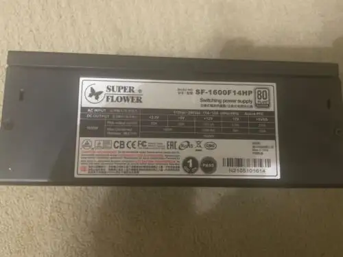 Super Flower Leadex 1600W 80Plus Platinum 92% Efficiency Power Supply 9Pcie