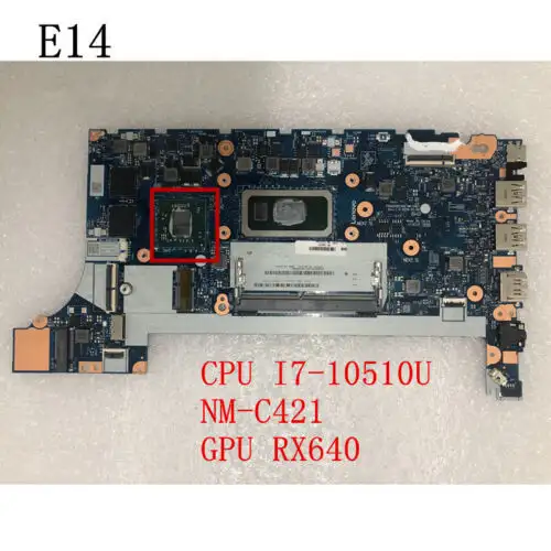 Nm-C421 Para Lenovo Thinkpad E14 Placa Base I7-10510U Swg 5B20S72292 5B20S72291