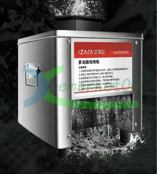 220V 850W Machine à Découper la Viande en Acier Inoxydable Outil Coupeur Trancheur