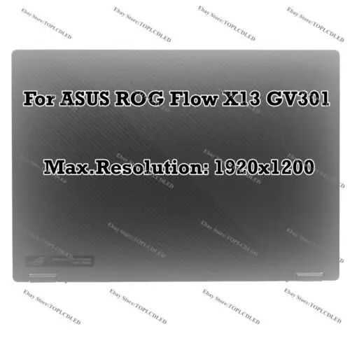 13.4" Asus Rog Flow X13 Gv301 Gv301Qe Gv301Qh Fhd Lcd Touch Screen Top Assembly