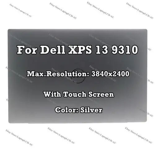 13.4" Silver Dell Xps 13 9310 Uhd 4K Lcd Display Touch Screen Assembly Complete