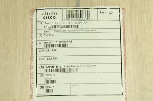 New Cisco Ucs-Mr-1X322Rv-A 32Gb Ddr4 2400Mhz Ecc Rdimm Ucs B200 M4 Taxinv