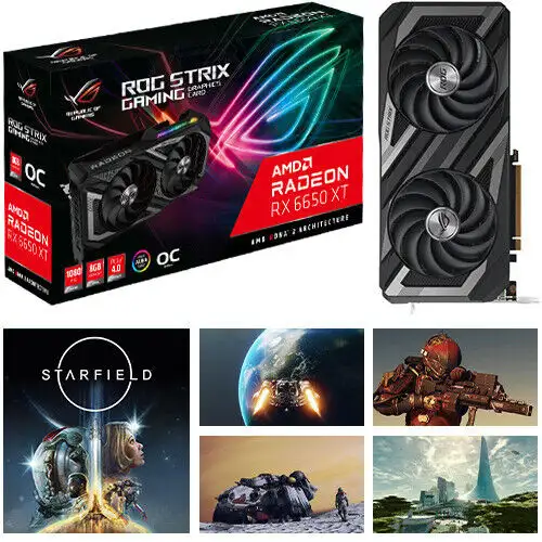 Asus Rog Amd Radeon Rx 6650 Xt Graphics Card + Starfield Standard Edition (Email