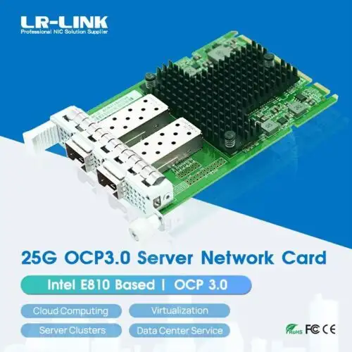 Ocp3.0 Network Card 25Gb Dual Port Network Cards Intel E810 Based Server Nic