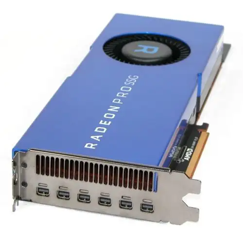 New Dell Fnvkc Amd Radeon Pro Ssg 16Gb Hbm2 Graphics Card X6 Mini-Displayport