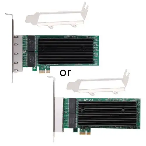 For 82575 4 Gigabit Card Pcie 1000Mbps Desktop Rj45 Ethernet Nic