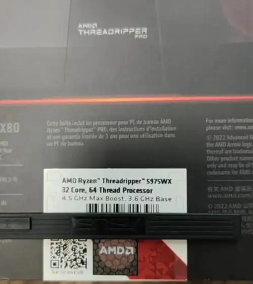 5975Wx Cpu Amd Ryzen Thripper Pro 32 Cores Up To 4.5Ghz Memory Channels 8