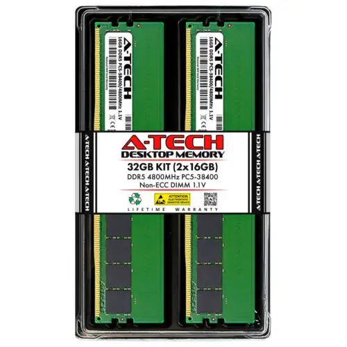 32Gb 2X 16Gb Ddr5-4800 Acer Predator Orion Po7-640 Po7-640-Ur12 Memory Ram