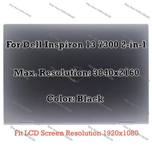 13.3" Dell Inspiron 7300 2-In-1 Uhd 4K Lcd Display Touch Screen Assembly Dk1K2