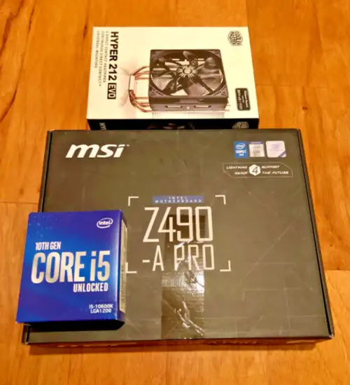 Intel I5 10600K 4.1Ghz Lga1200 Msi Z490-A Pro Atx Motherboard Hyper 212 Combo