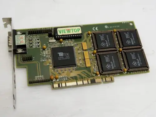 Tseng Labs Et6000 4Mb Pci Vga Viewtop Bp-Et6 - Working Vintage Video Card