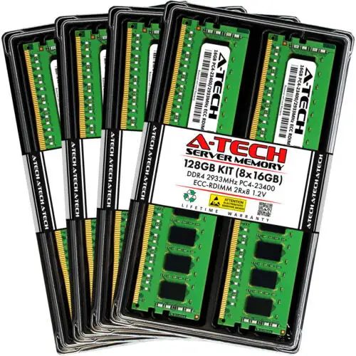 128Gb 8X 16Gb Pc4-2933 Rdimm Lenovo Thinkstation P520 P720 P920 Memory Ram