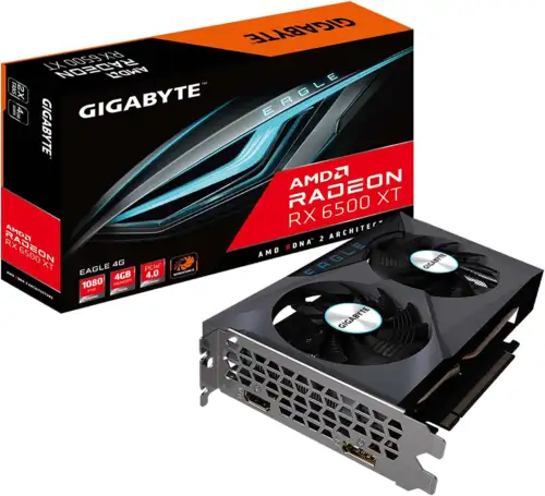 Radeon Rx 6500 Xt Eagle 4G Graphics Card Windforce 2X Cooling System 4Gb 64-Bi
