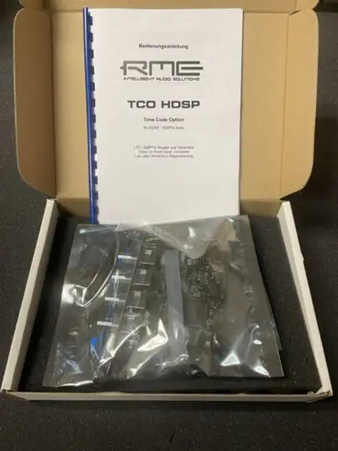 Rme Tco-Hdsp - Time Code Option For The Hdsp Aes-32 And Hdsp 9632