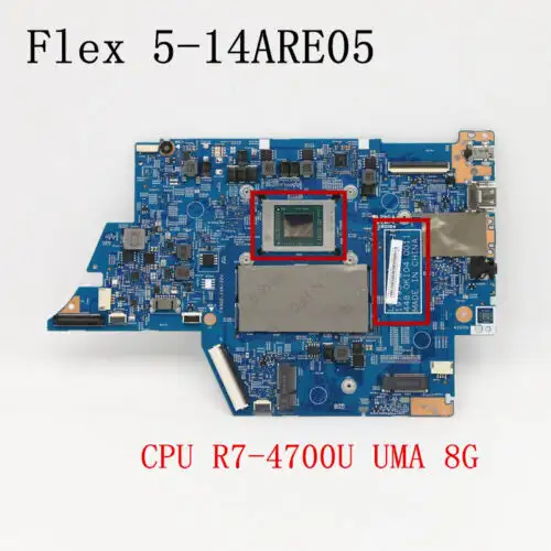 Para Lenovo Ideapad Flex 5-14Are05 Placa Base Cpu R7-4700U Uma 8G Fru 5B20S44390