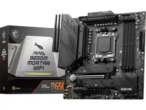 Msi Mag B650M Mortar Wifi Am5 Amd B650 Sata 6Gb/S Ddr5 Ryzen 7000 Micro Atx Mot